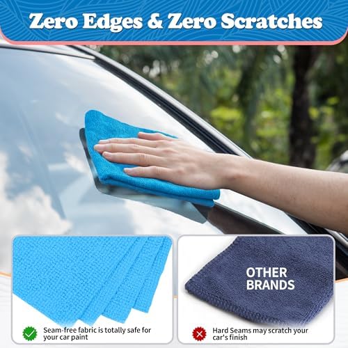FIXSMITH Shop Towels, Microfiber Cleaning Cloth Bulk, 200 Pack Microfiber Towels - Image 4
