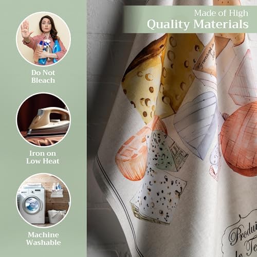 Maison d' Hermine Kitchen Towels Set of 3 Reusable 100% Cotton 27.50" x 20" - Image 3