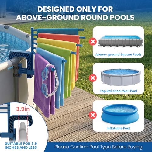 Aquajoyer Poolside Pool Towel Rack Outdoor - Image 2