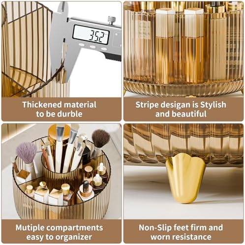 fanado 360° Rotate Makeup Brush Holder Organizer, Makeup Organizers Countertop - Image 5