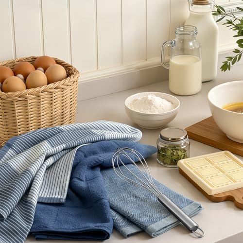 Homaxy 9 Pack Cotton Terry Premium Kitchen Towels, 18 x 28 in - Image 5