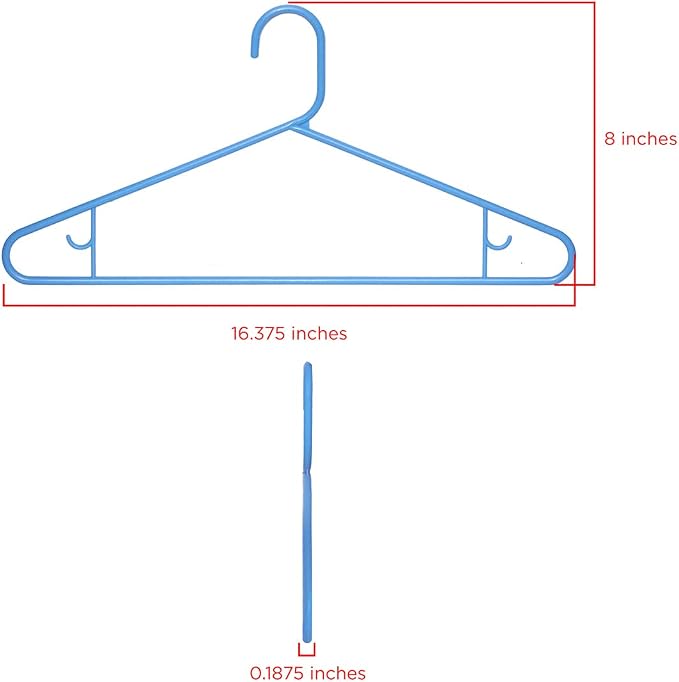 Clorox Blue Plastic Clothes Hangers – 10 Pack | Ideal - Image 3