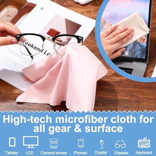 Frienda 12 Pack Large Glass Cleaning Cloth, 6 Colors - Image 4
