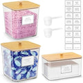 FUSHITON Laundry Pods Storage Container, 2+1 Set Clear Storage Bins by FUSHITON