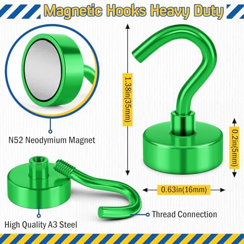 FINDMAG 28 Pack Magnetic Hooks, 30LB+ Magnets - Image 5