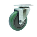 Service Caster Brand Replacement Caster for Uline Caster H-7448S - Stainless Steel Swivel Top Plate Caster with 4 Inch Green Polyurethane Wheel - Fits Carts and Platform Trucks H-3352