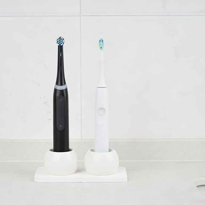 LUEXBOX 2 Pack Ceramic Toothbrush Holder - Image 3