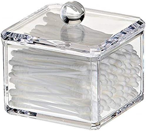 Square Acrylic Cotton Ball Pads Gauze Swab Holder Organizer Q-tip Dispenser - Image 2