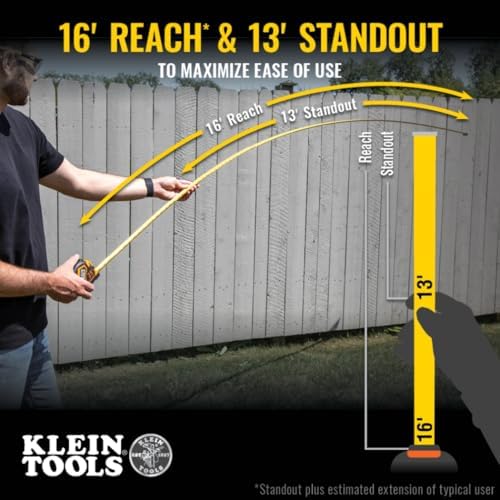 Klein Tools 9125AL Tape Measure, Heavy-Duty Measuring Tape, 25-Foot Single-Hook - Image 3
