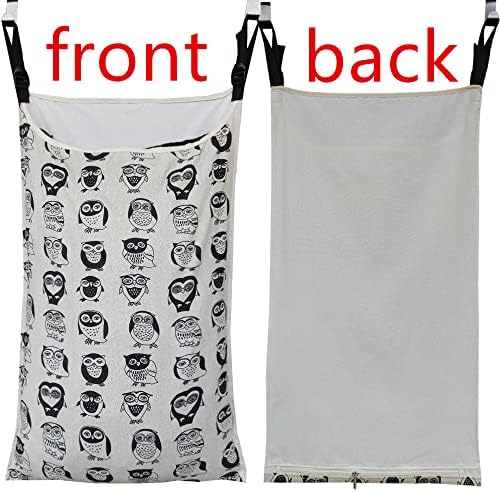 Adjustable Space Saving over Door Hanging Laundry Hamper Bag - Image 2