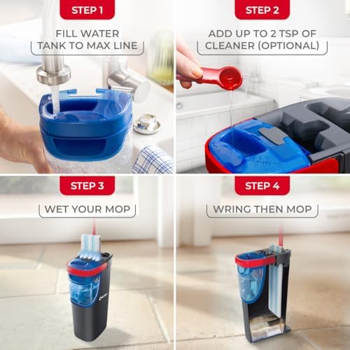 O-Cedar H2prO Flat Mop System | Quick Everyday Cleaning | Dual-Tank Fresh Water - Image 4