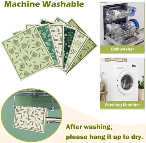 6 Pcs Swedish Paper Cloths for Kitchen, Reusable Paper Towels Washable - Image 5
