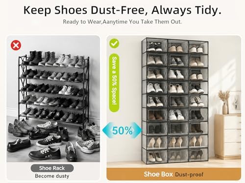 Kuject X-Large Shoe Storage Boxes 12 Pack - Image 5