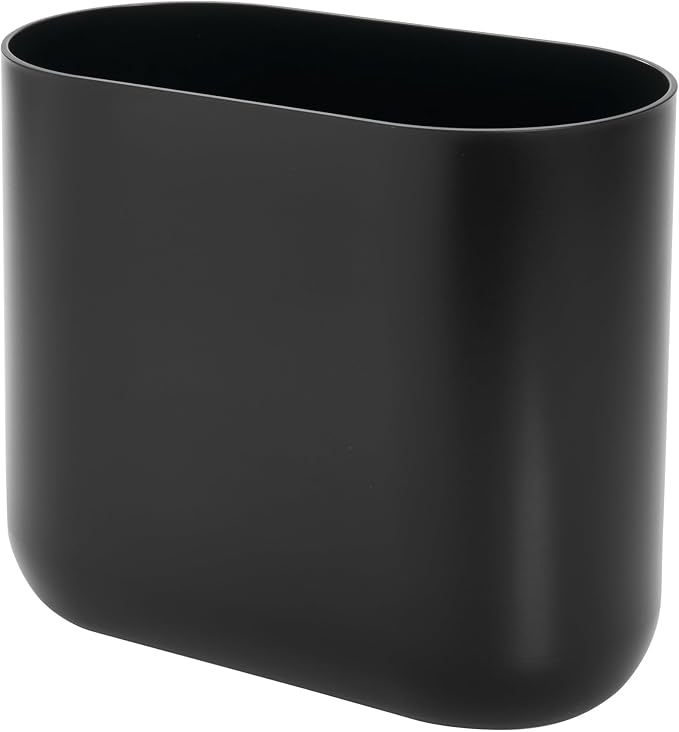 iDesign Small Slim Plastic Bathroom Trash Can - Image 9