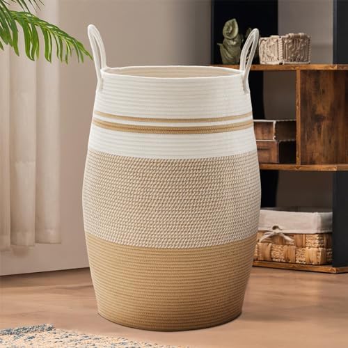 105L Extra Large Woven Laundry Hamper Basket by YOUDENOVA