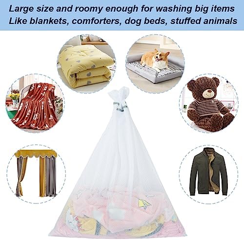 Vivifying Mesh Laundry Bags, 2 Pack XXXL Extra Large Honeycomb Laundry Bags - Image 4