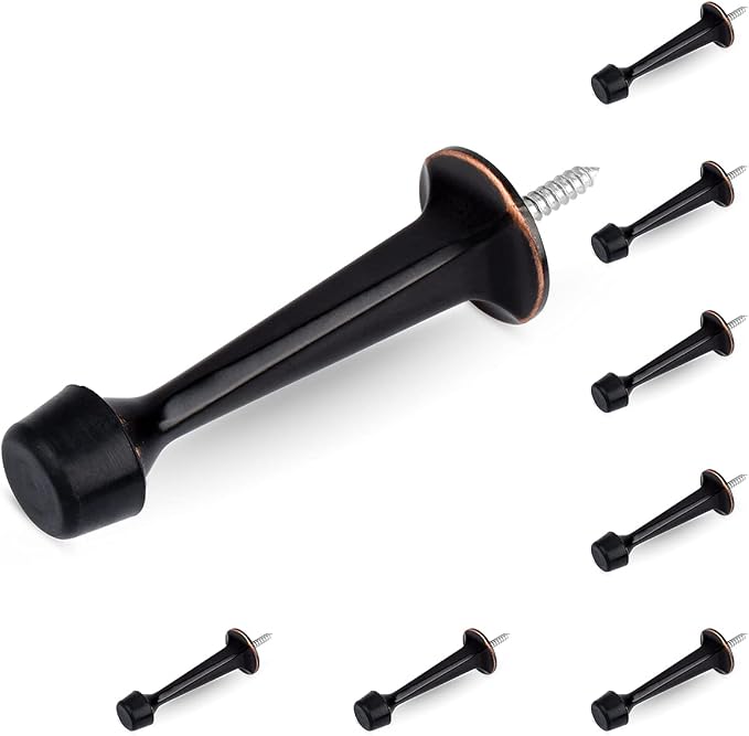 HOMOTEK 8 Pack Heavy Duty Solid Rigid Door Stop by HOMOTEK
