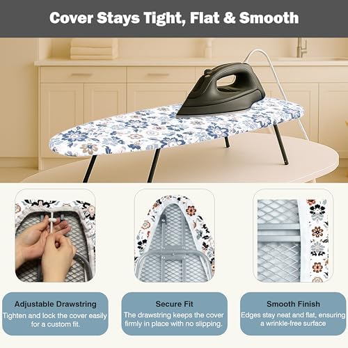 UniSimp Small Ironing Board Cover and Pad 12"x32" Small Iron Board Cover - Image 4