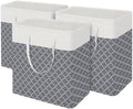 BlissTotes 3-Pack Laundry Basket, Laundry Hamper, Light Grey by BlissTotes