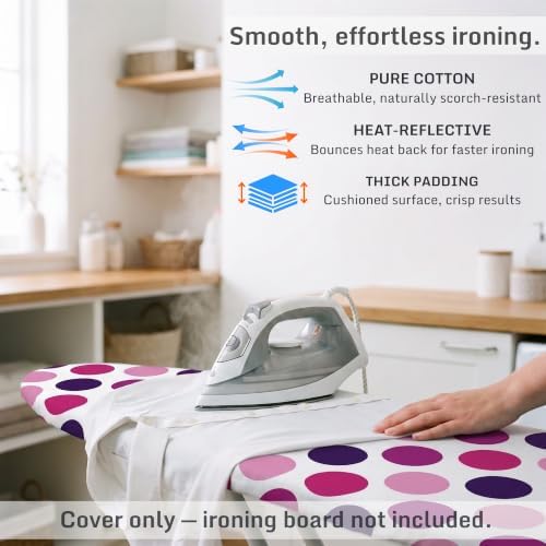 Extra Thick Ironing Board Cover 15x54 Standard Size, Padded Heat Reflective - Image 3