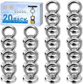 VNDUEEY Magnetic Hooks Heavy Duty 20 Pack, 60 lbs Pulling Force Rare Earth by VNDUEEY