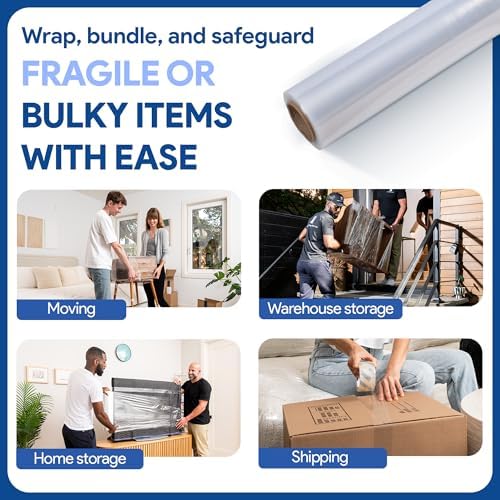 International Plastics Co. 2 Pack of 17'' Plastic Stretch Wrap - Image 6