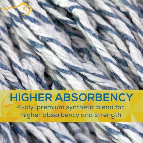Kleen Handler Cut End Finish Mop Head Replacement, Universal Headband - Image 6