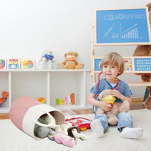 XUANGUO Cotton Rope Laundry Basket Hamper - Image 7