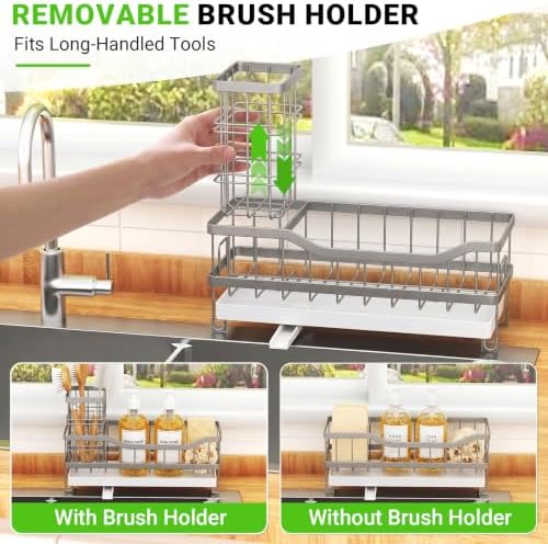 Sink Caddy, Sponge Holder for Kitchen Sink - Image 3