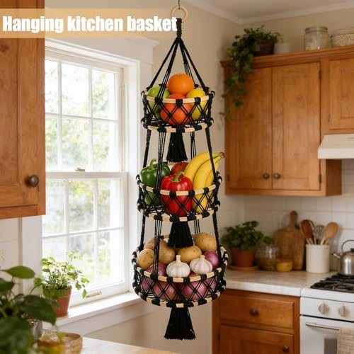 Halidali 3 Tier Hanging Fruit Baskets - Image 4