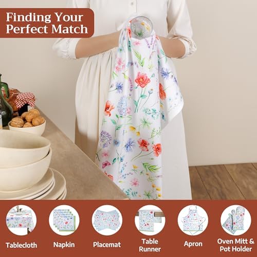 Maison d' Hermine Kitchen Towels Set of 3 Reusable 100% Cotton 27.50" x 20" - Image 4