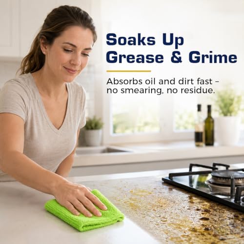 GLIMGLINT Microfiber Cleaning Cloth 150 Pack, Reusable Paper Towels 11 x 9 - Image 4