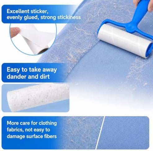 16 Pack 6.3 inch Large Lint Roller Refills, Extra Sticky Lint Rollers Refills - Image 4