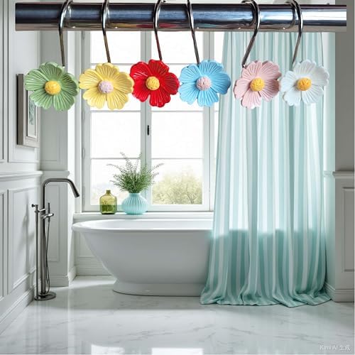 Two Fish Home Fashions Set of 12 Decorative Christmas Tree Resin Shower Curtain by TwoFishHomeFashionLLC