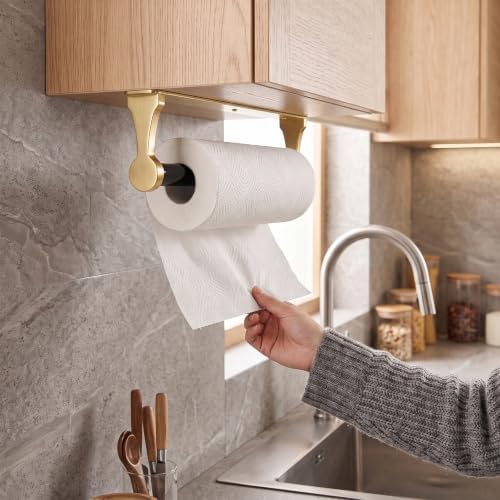 Paper Towel Holder Under Cabinet, Aluminum Alloy Wall Mount Paper Towel Holder - Image 2