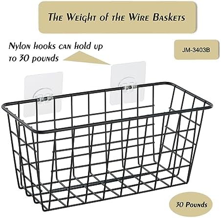 JUNCHU CHERRY 4 Pack Hanging Sorage Basket, Bathroom Basket, Household Goods - Image 6