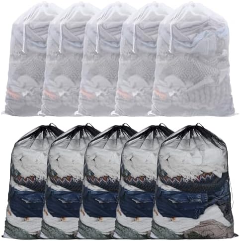 10 Pack Mesh Laundry Bags, 35.4" x 23.6" Heavy-Duty Laundry Bags Large by Unknown
