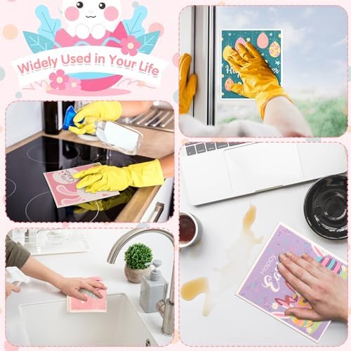 Easter Swedish Dishcloth Set of 10, Super Absorbent Swedish Kitchen Dish Cloths - Image 7