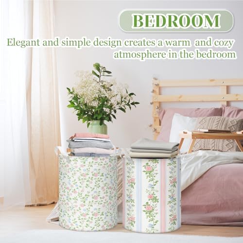 CroBlissful 2 Pcs Laundry Basket Coquette Storage Basket - Image 3