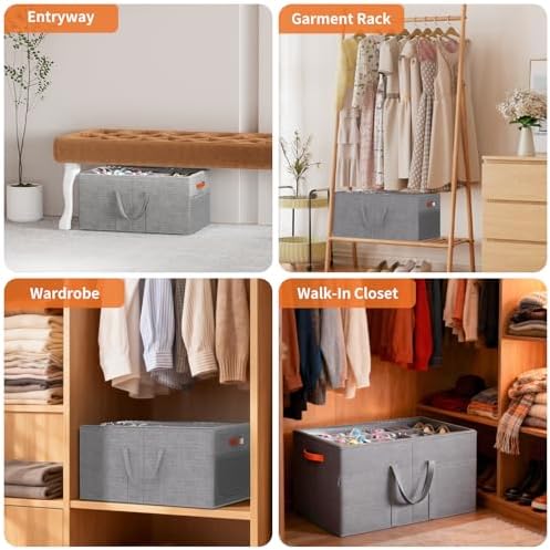 Aokeyee 2 Pack Shoe Organizer for Closet, Large Shoe Storage Box - Image 7