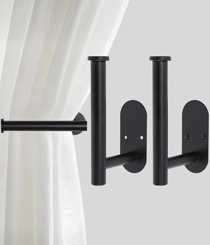Curtain Tiebacks Hooks Wall Mounted, Curtain Holdbacks Screw-in, Curtain Holders by Hoousuper