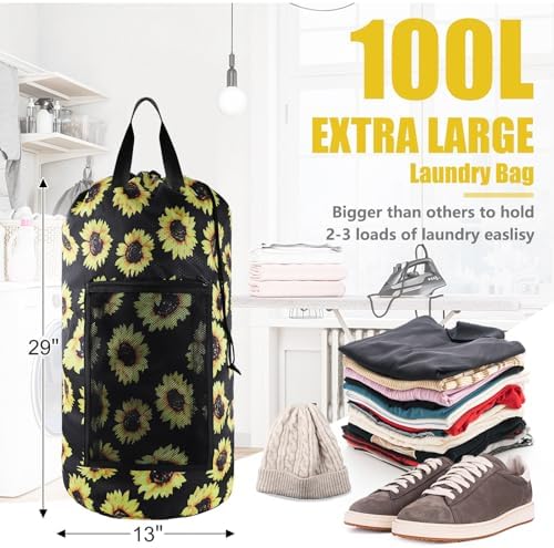 Olosar Laundry Bag Backpack, Extra Large Travel Laundry Bag - Image 3
