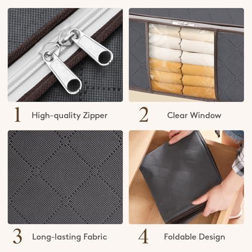 Lifewit 8 Pack 35L Clothes Storage Bins - Image 4
