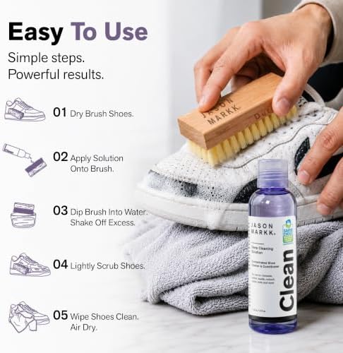 Jason Markk Essential Kit, Shoe Cleaner, 2-Piece Set, Deep Cleaning Solution & - Image 3