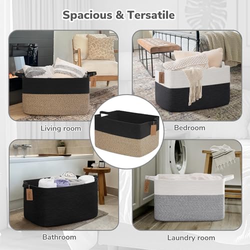 Goodpick 75L Extra Large Woven Blanket Basket - Image 4