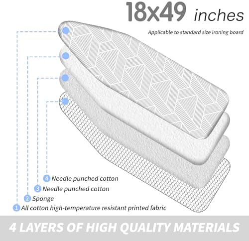 BNDX Eco-Friendly Ironing Board Cover and Pad 18" x 49" – Heat-Resistant - Image 2
