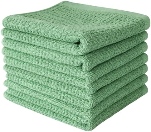 CRAFTSWORTH Cotton Kitchen Towels15 x 26" Solid Sage Kitchen Hand Towels - Image 2