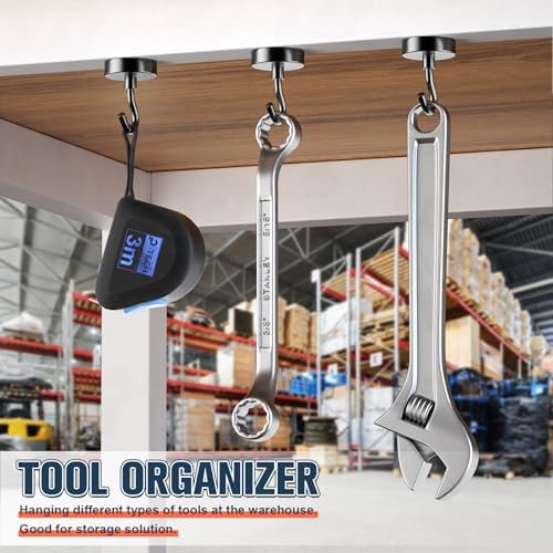 FINDMAG Heavy Duty Magnetic Hooks, 50LB+ Magnets - Image 5