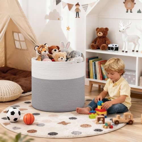 Goodpick Large Woven Rope Toy Storage Basket - Image 2