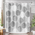 AmazerBath Grey Shower Curtain, Washable Cloth Gray Dots Shower Curtain Sets by AmazerBath